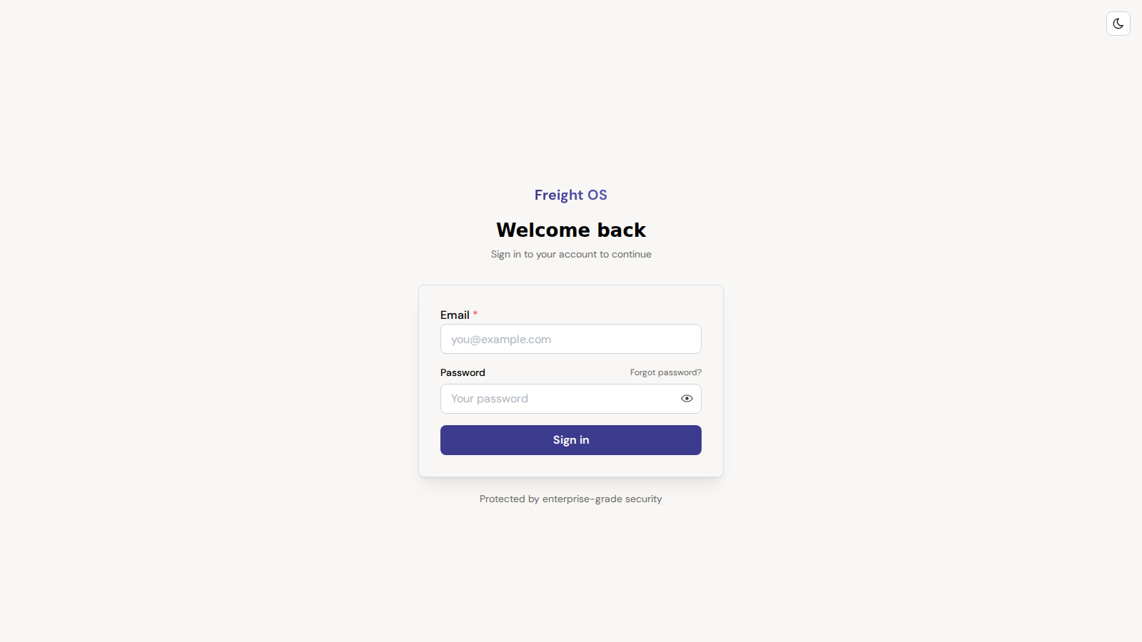 Freight OS job detail showing Shanghai to Felixstowe lane with milestone timeline and party roles